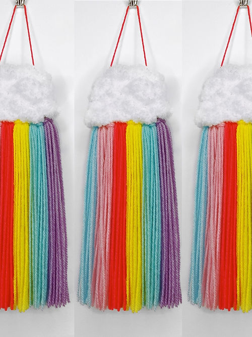 Mini Cloud Woven Wall Hanging - Bright