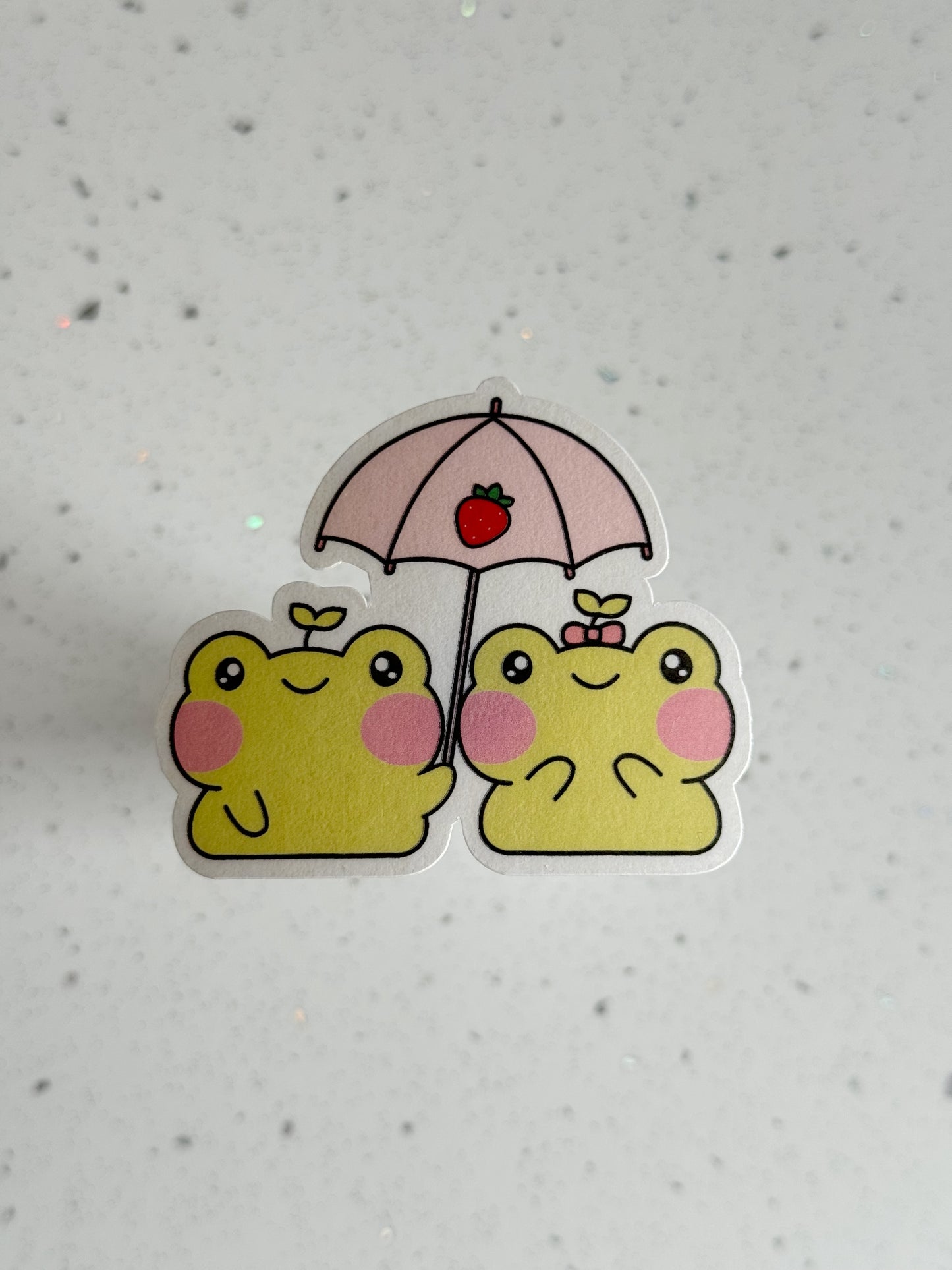Umbrella Froggy Love Sticker