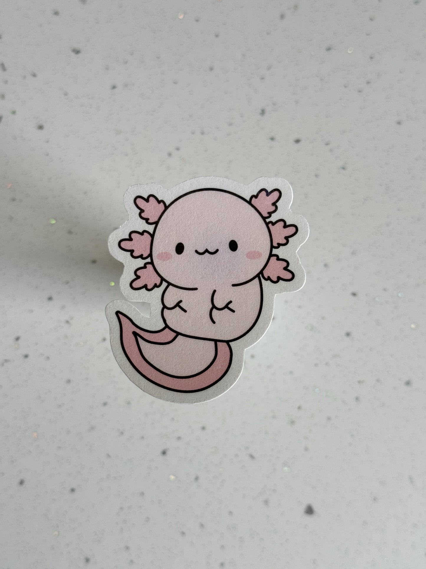 Pink Axolotl Sticker # 2