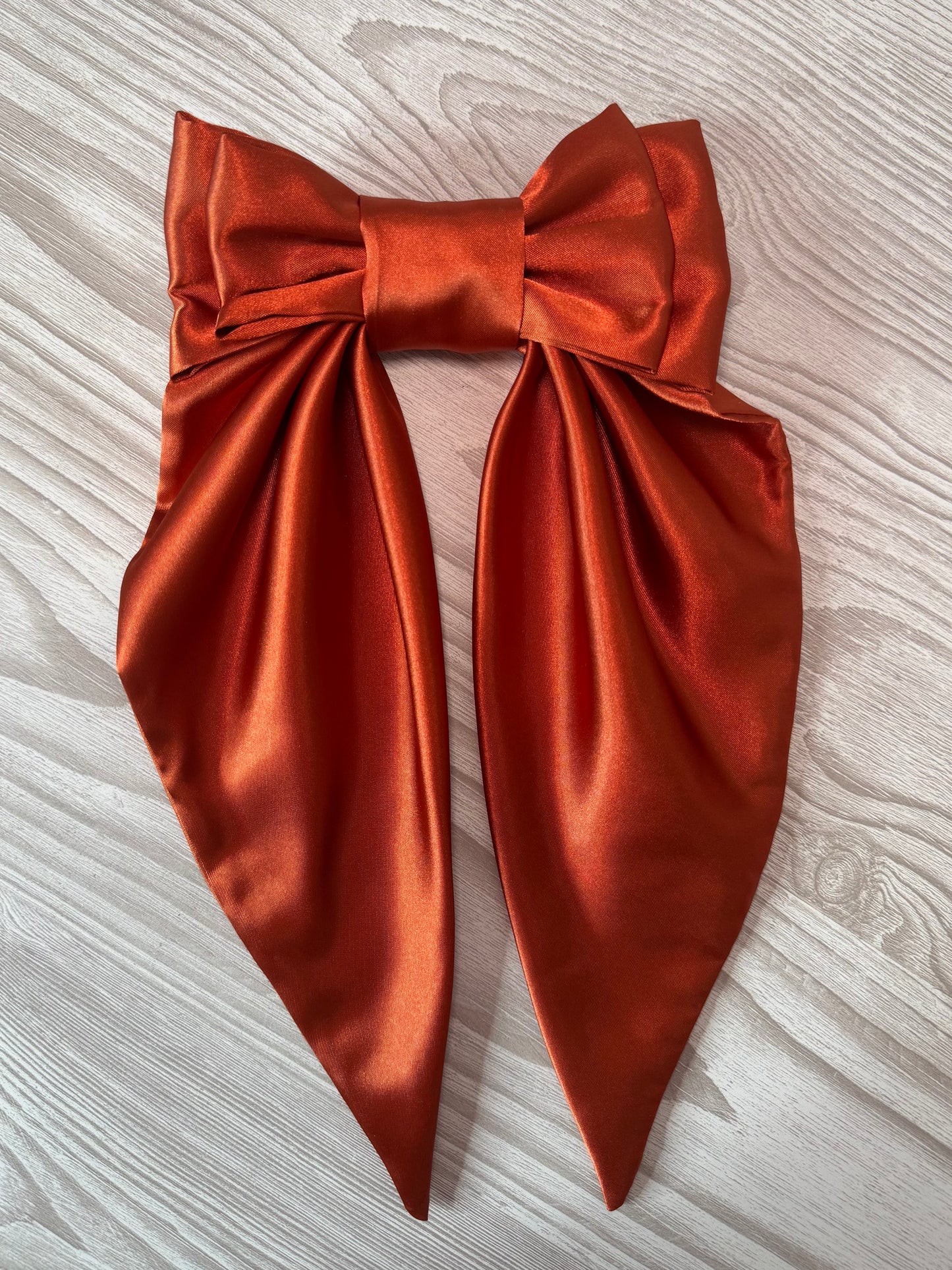 Extra Large Rust Silky Bow