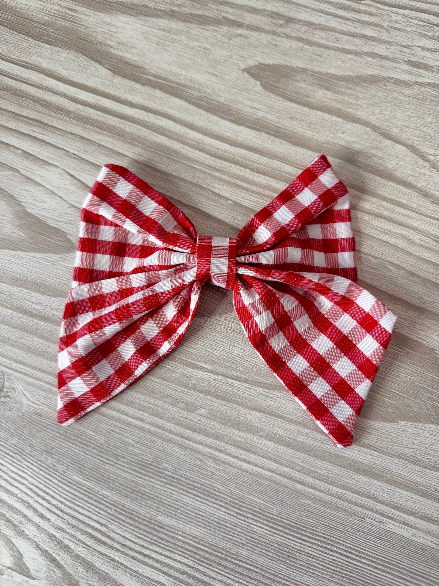 Small Red Gingham Bow