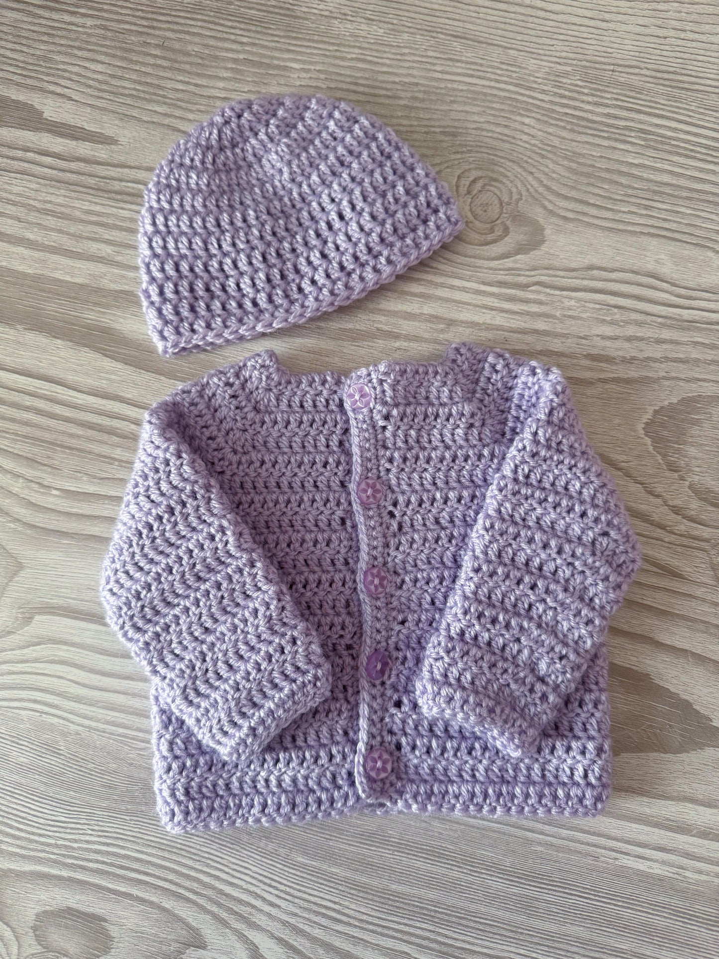 Handmade Crochet Newborn Baby Cardigan
