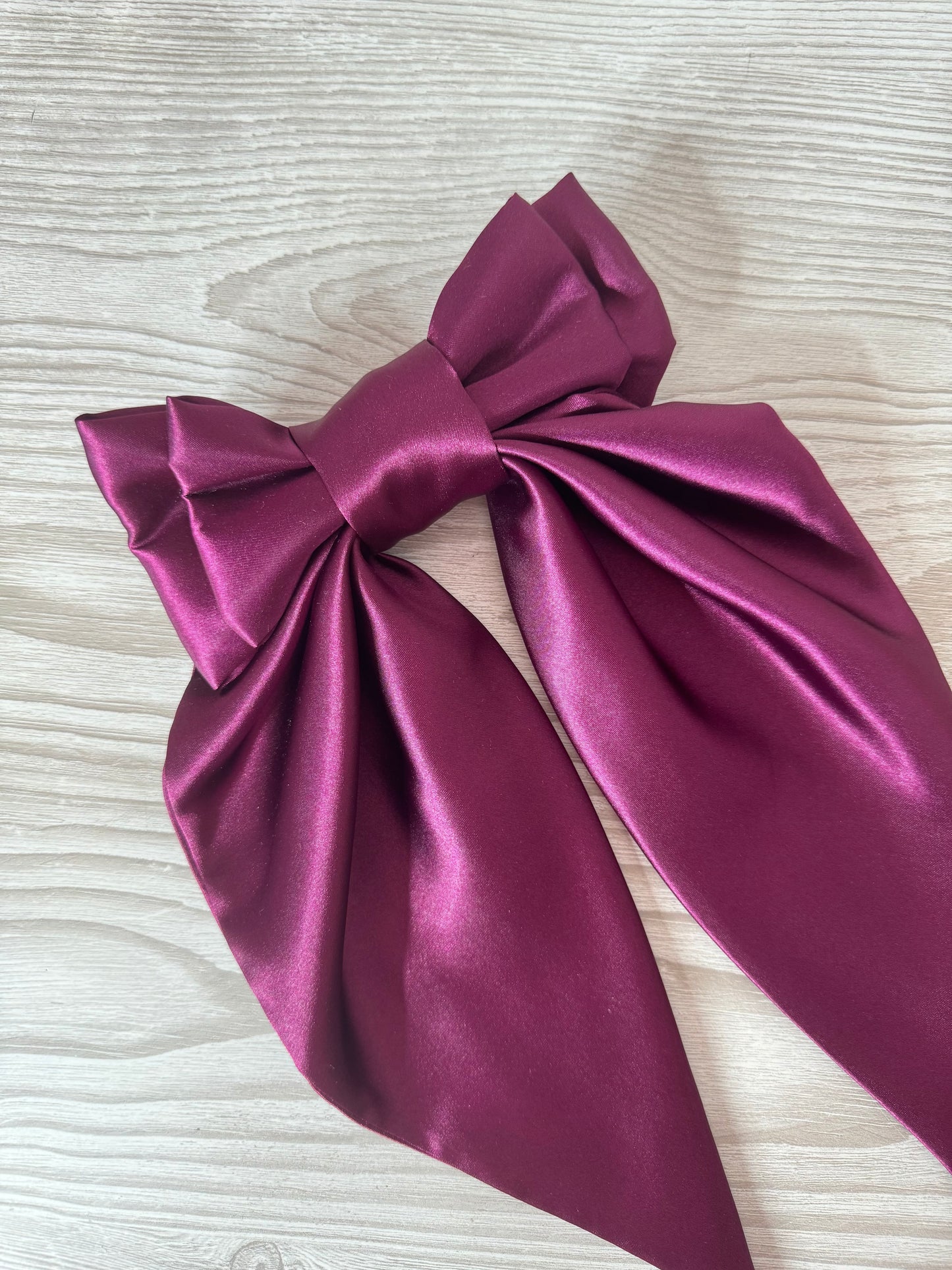 Extra Large Plum Silky Bow
