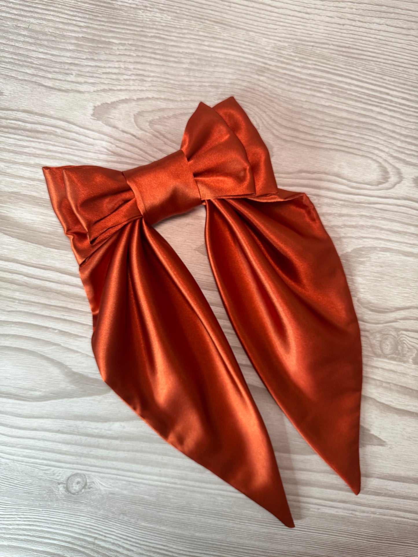 Extra Large Rust Silky Bow