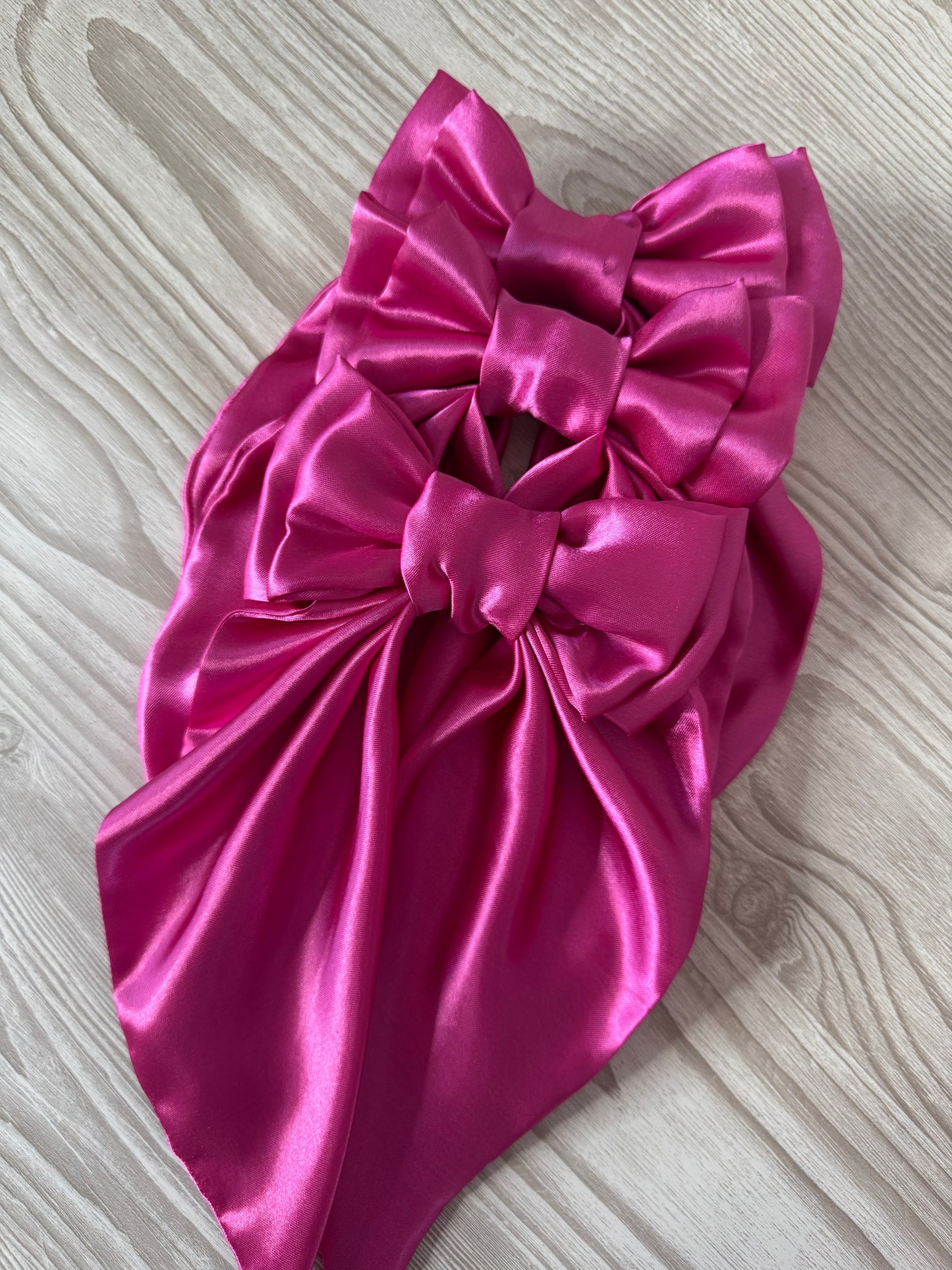 Extra Large Deep Pink Silky Bow