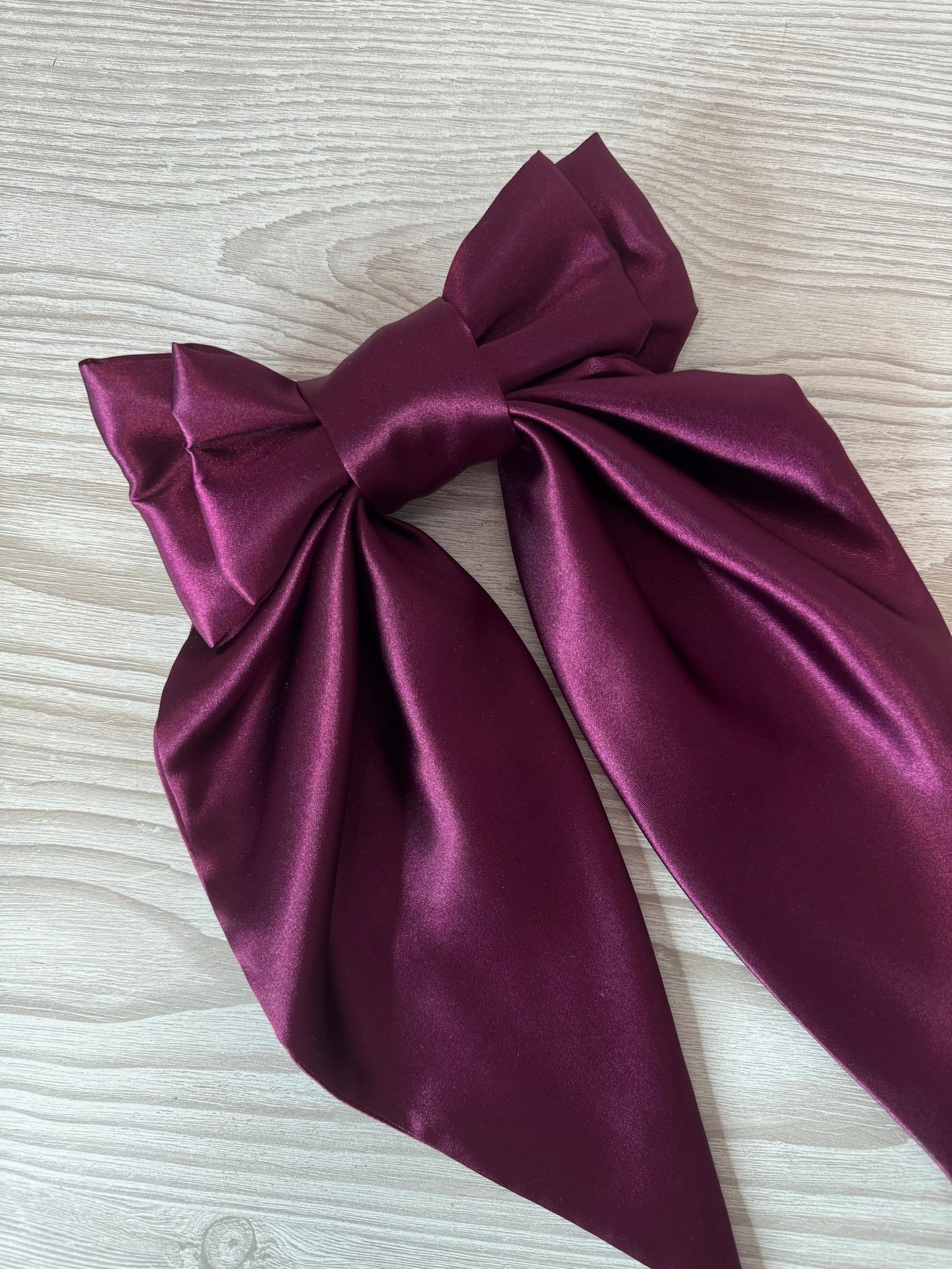 Extra Large Plum Silky Bow