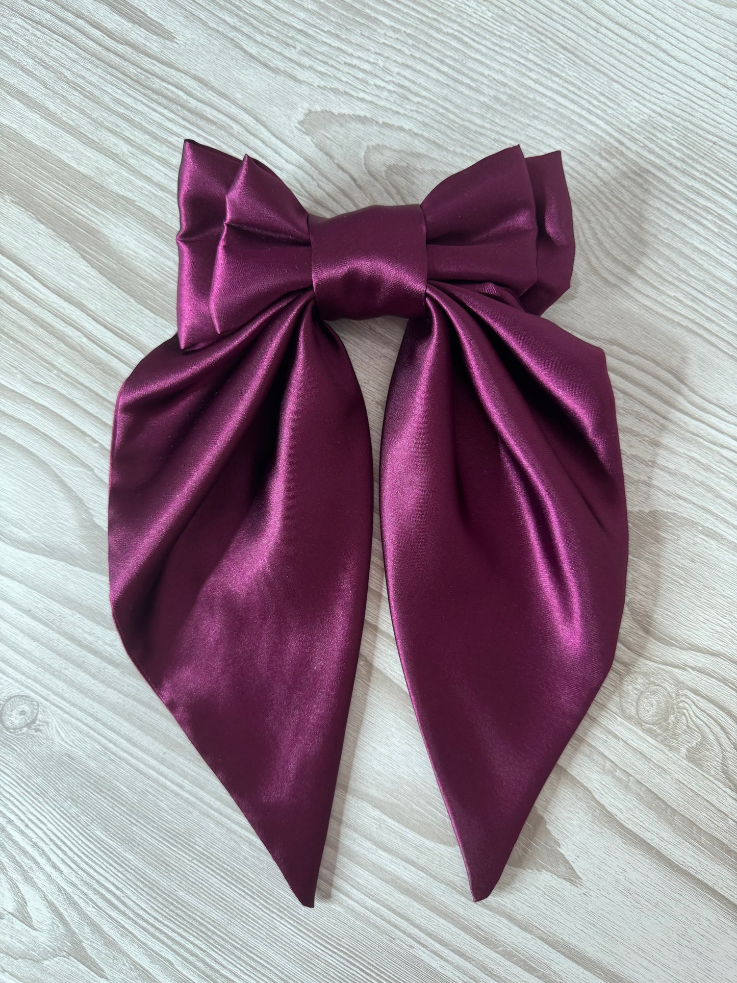 Extra Large Plum Silky Bow