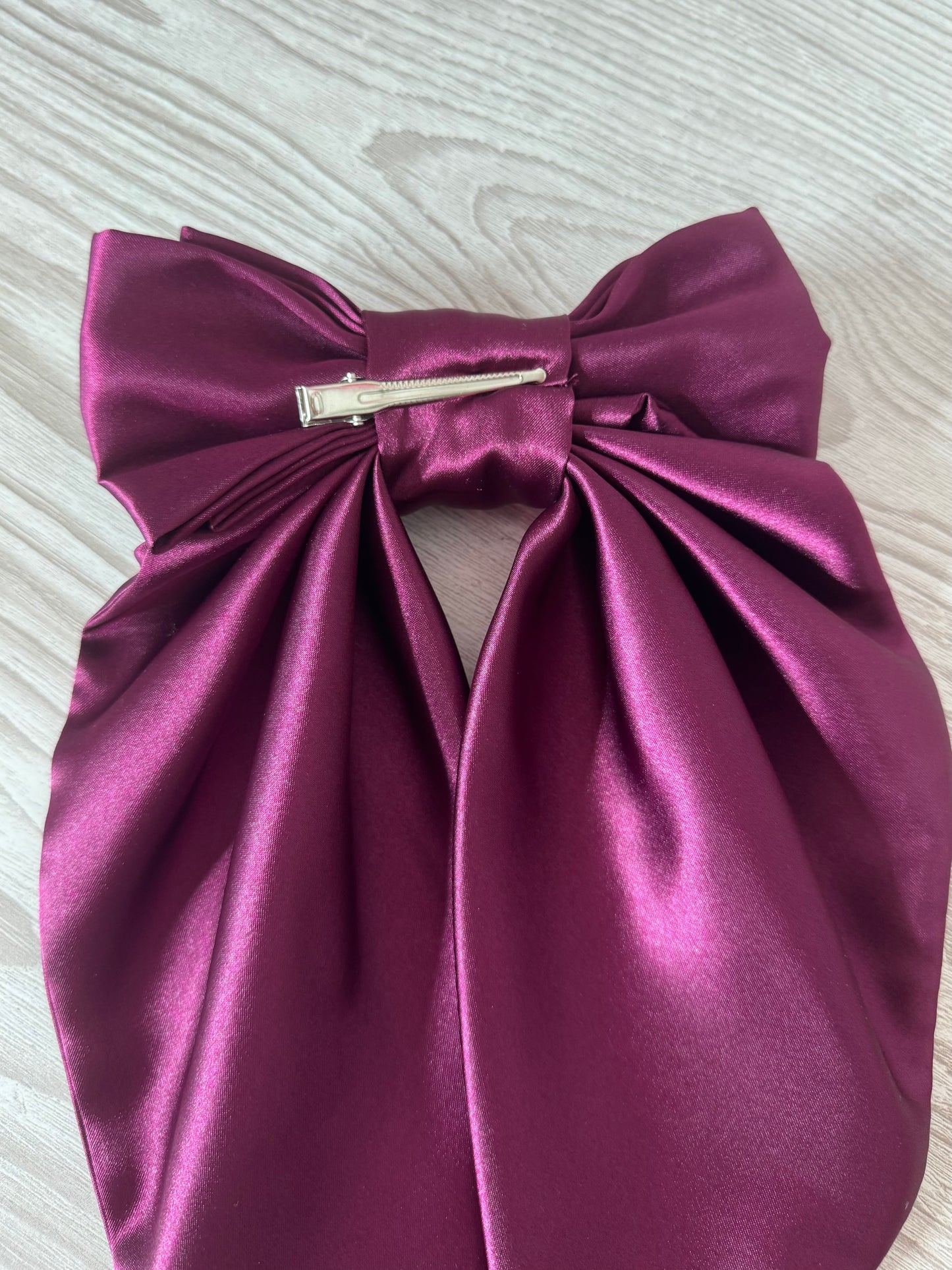 Extra Large Plum Silky Bow