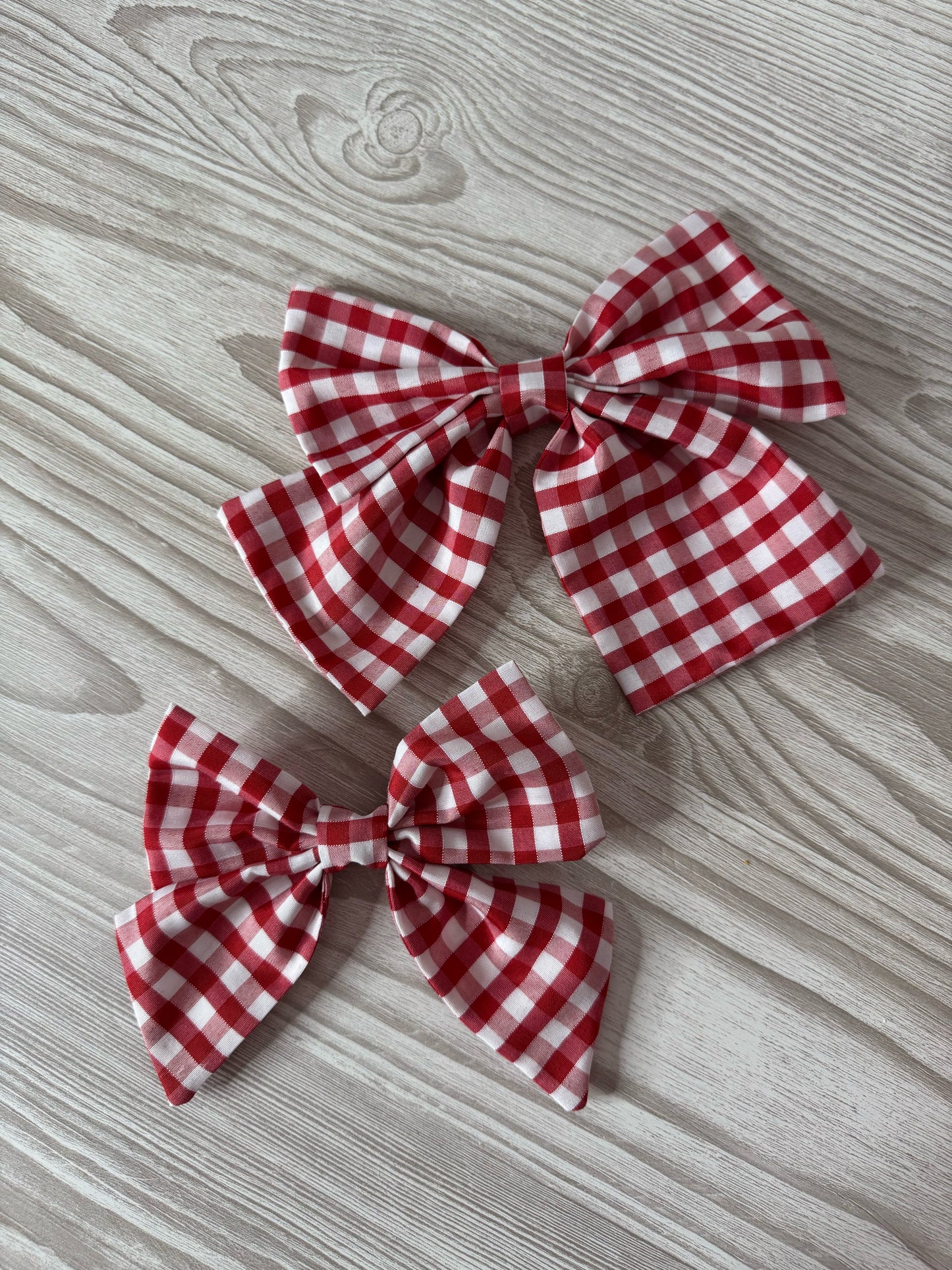 Small Red Gingham Bow