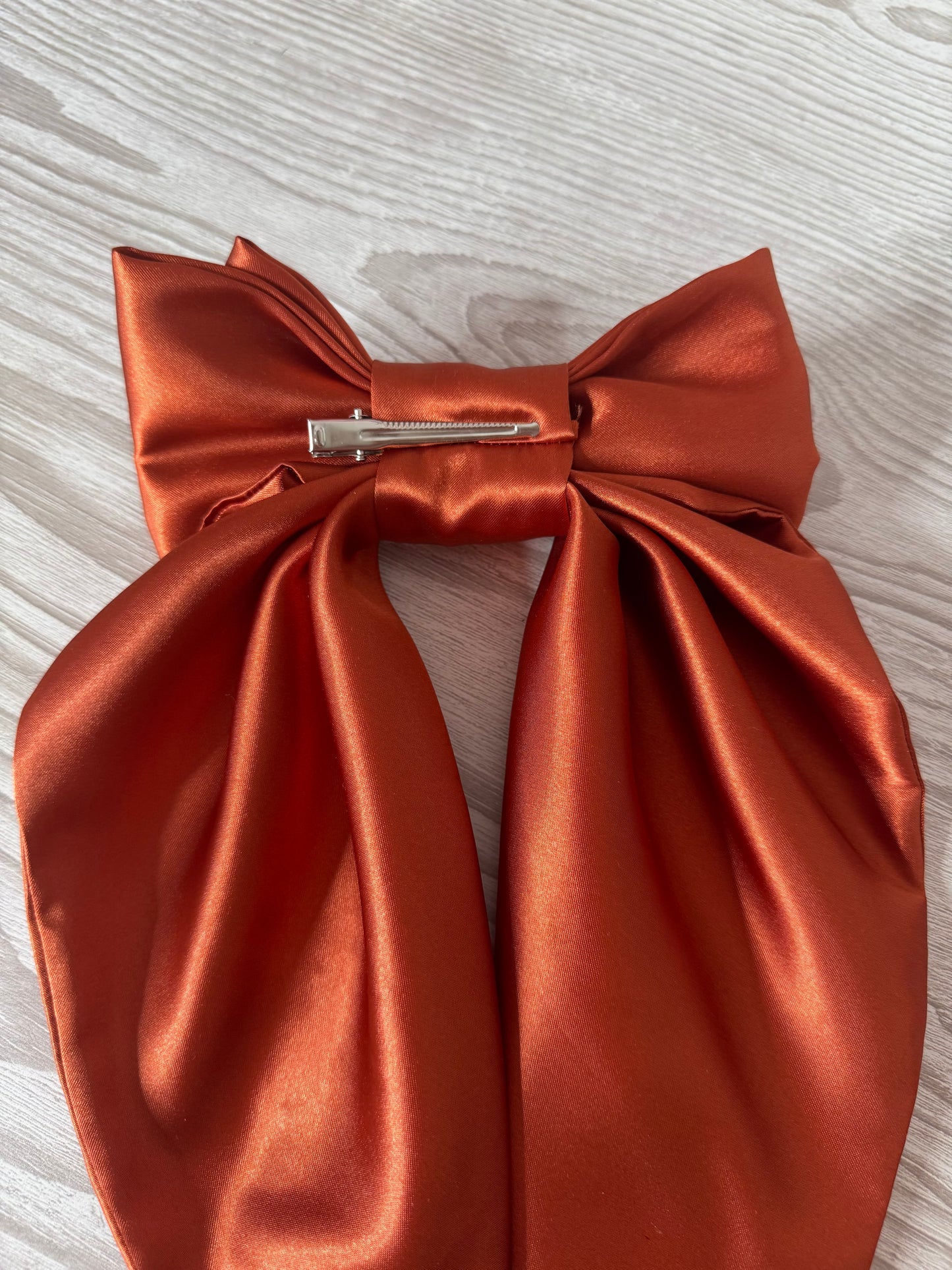 Extra Large Rust Silky Bow