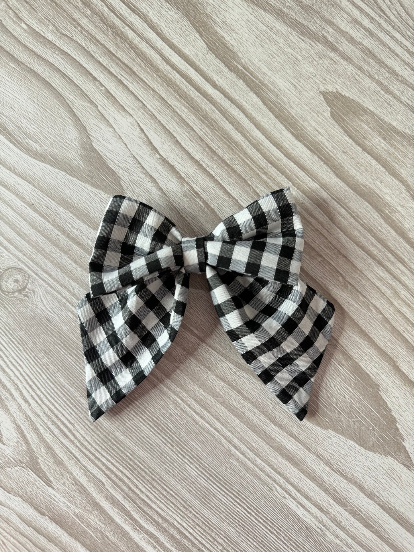 Small Black Gingham Bow