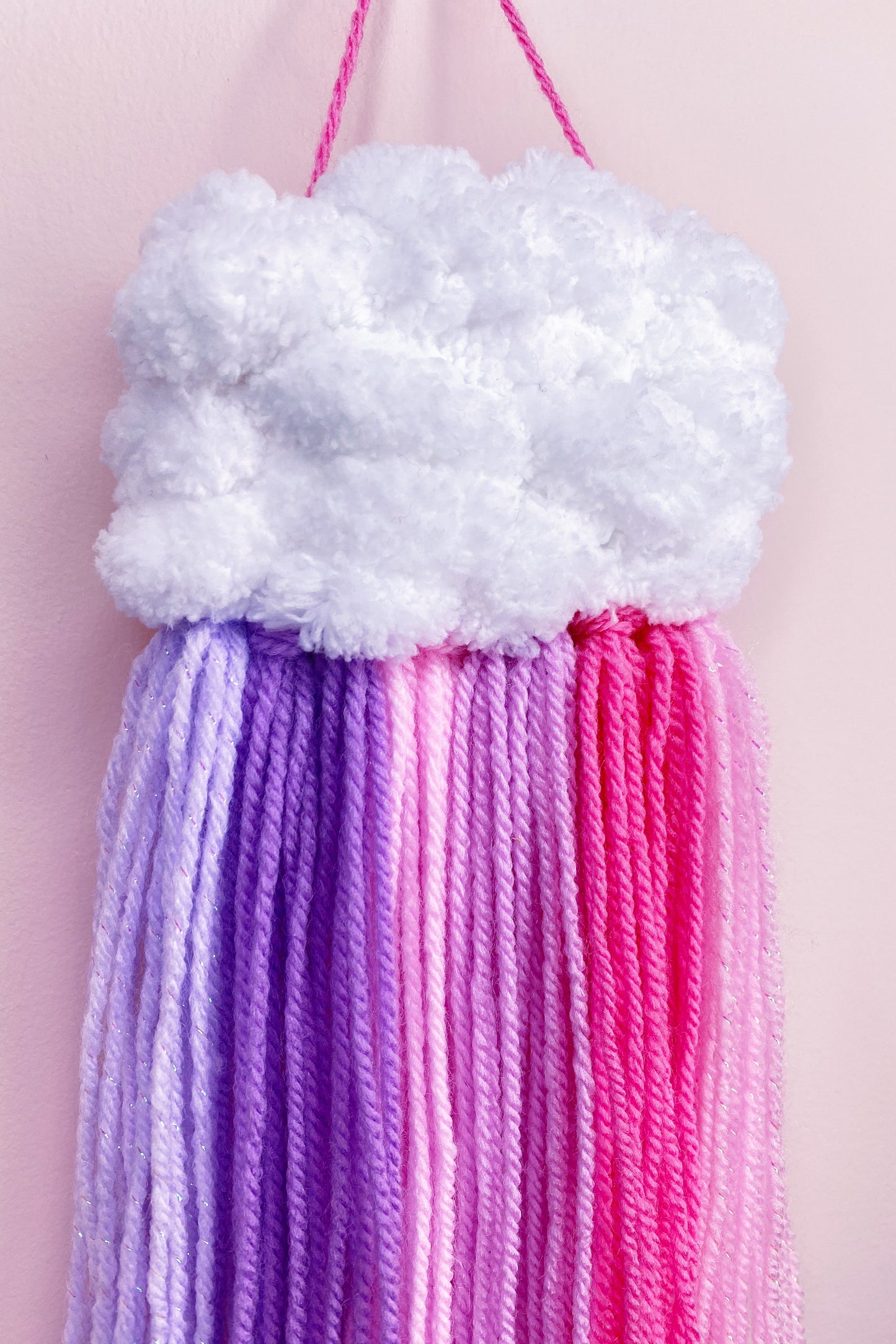 Mini Cloud Woven Wall Hanging - Pinky