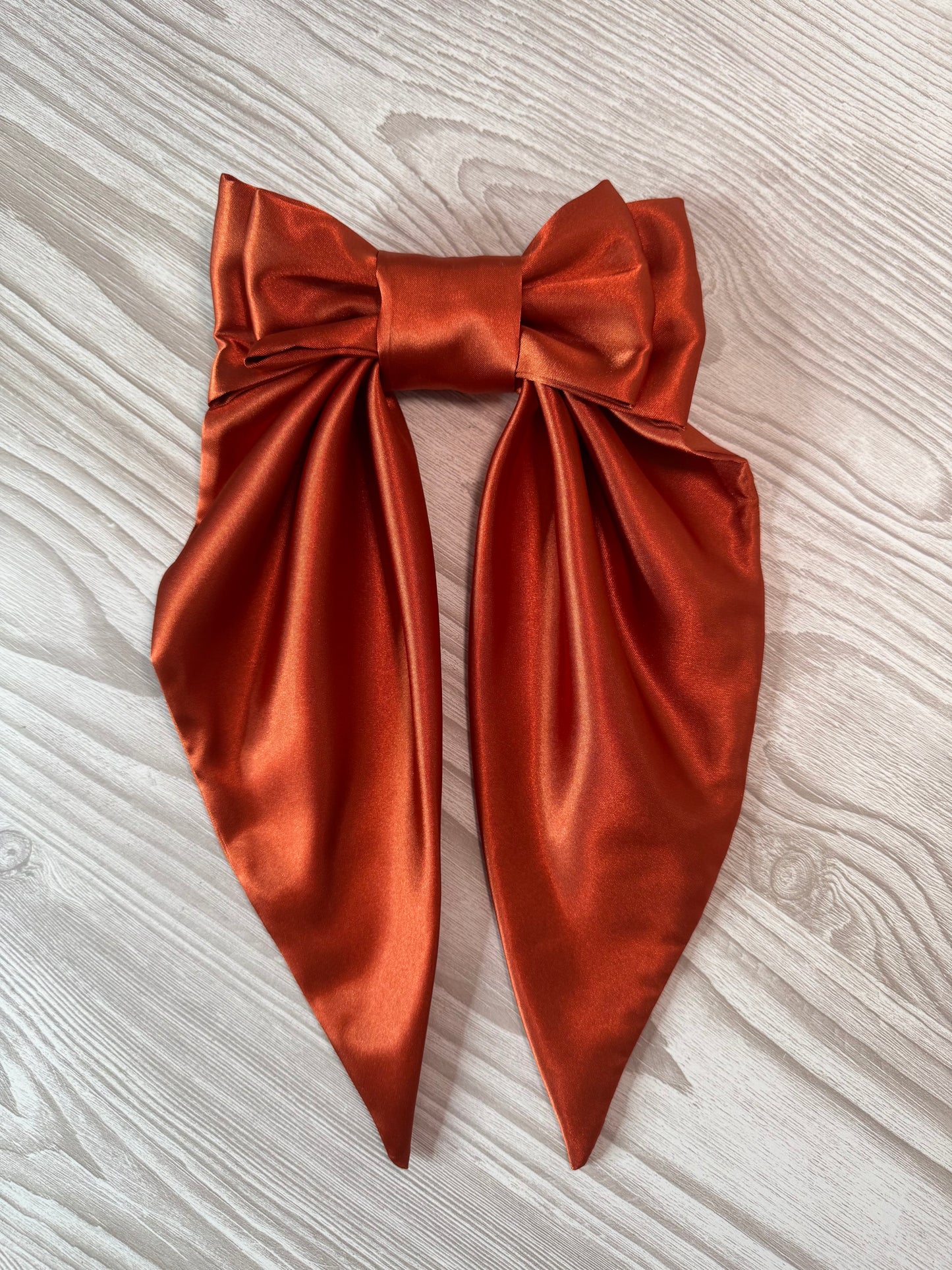 Extra Large Rust Silky Bow