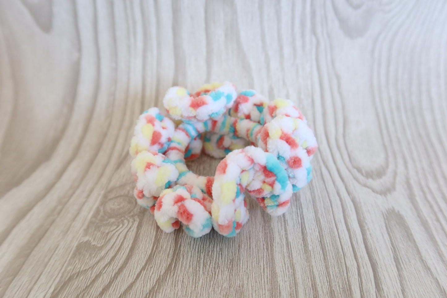 Sunset Speckle Crochet Scrunchie