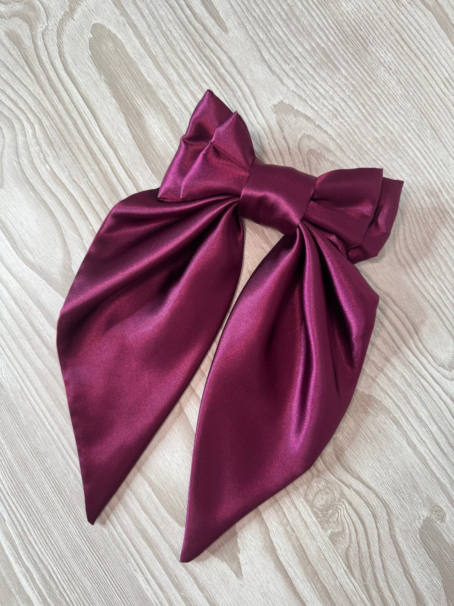 Extra Large Plum Silky Bow