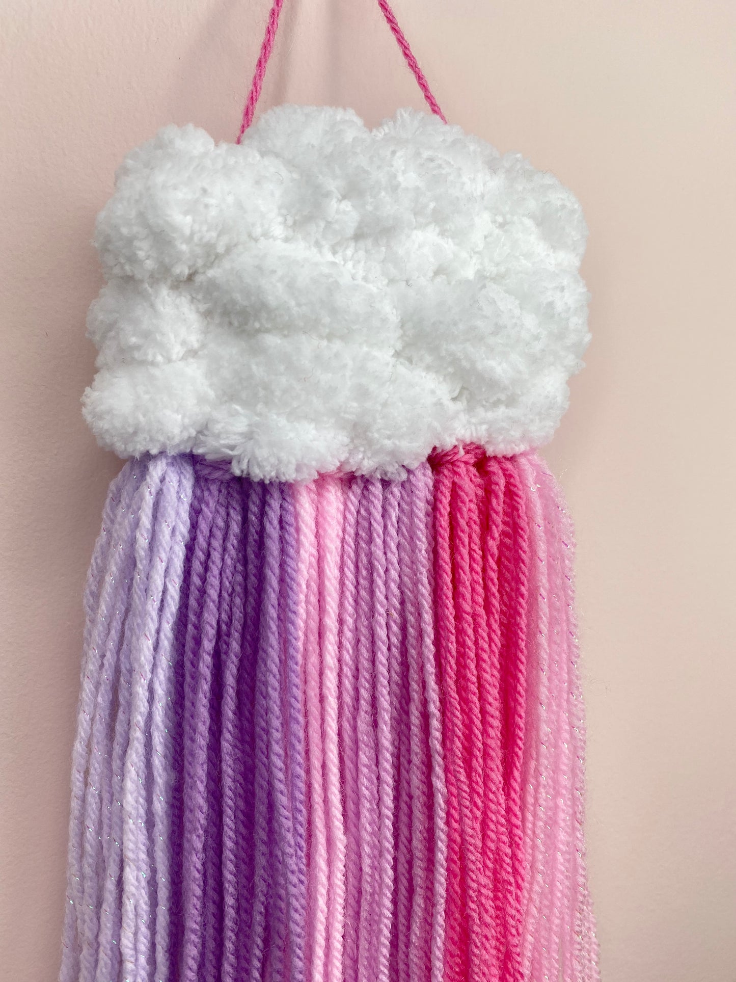 Mini Cloud Woven Wall Hanging - Pinky