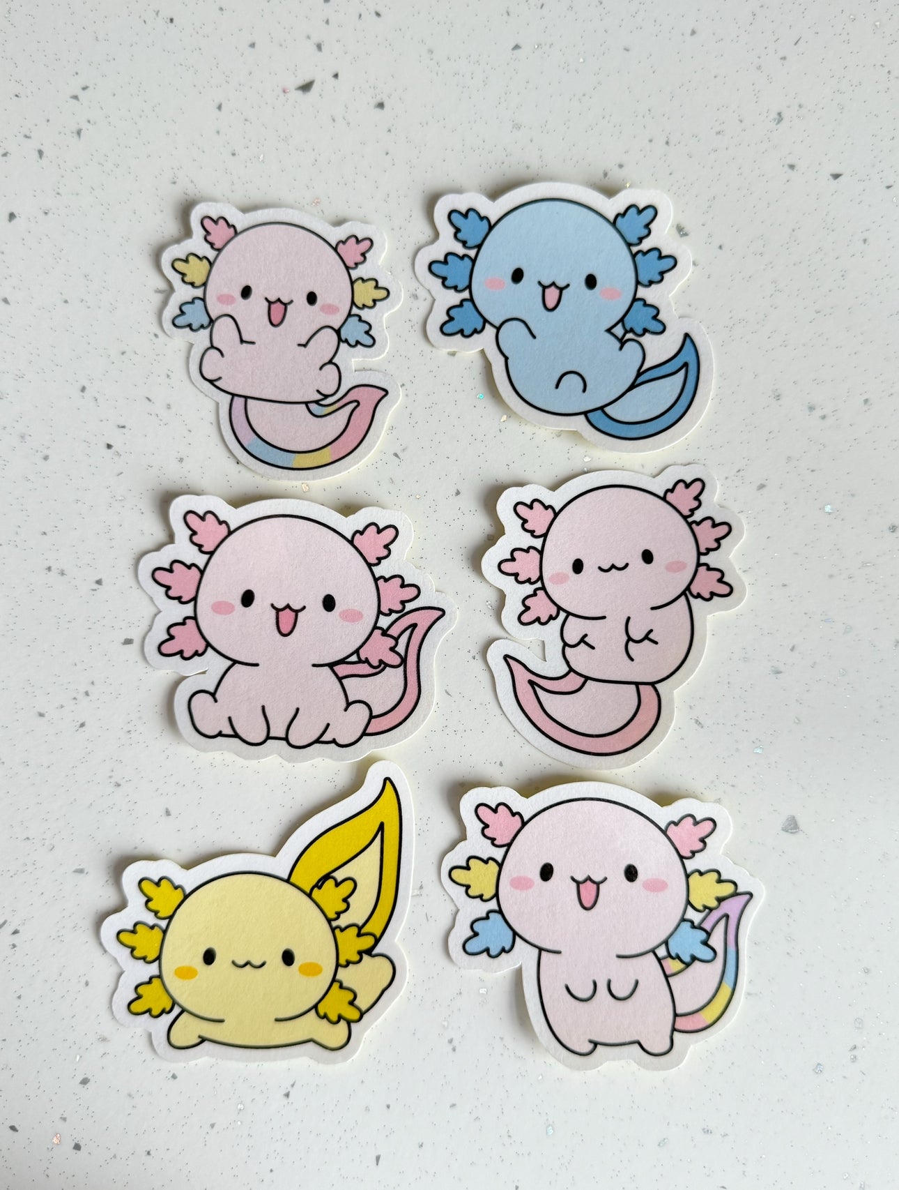 Blue Axolotl Sticker