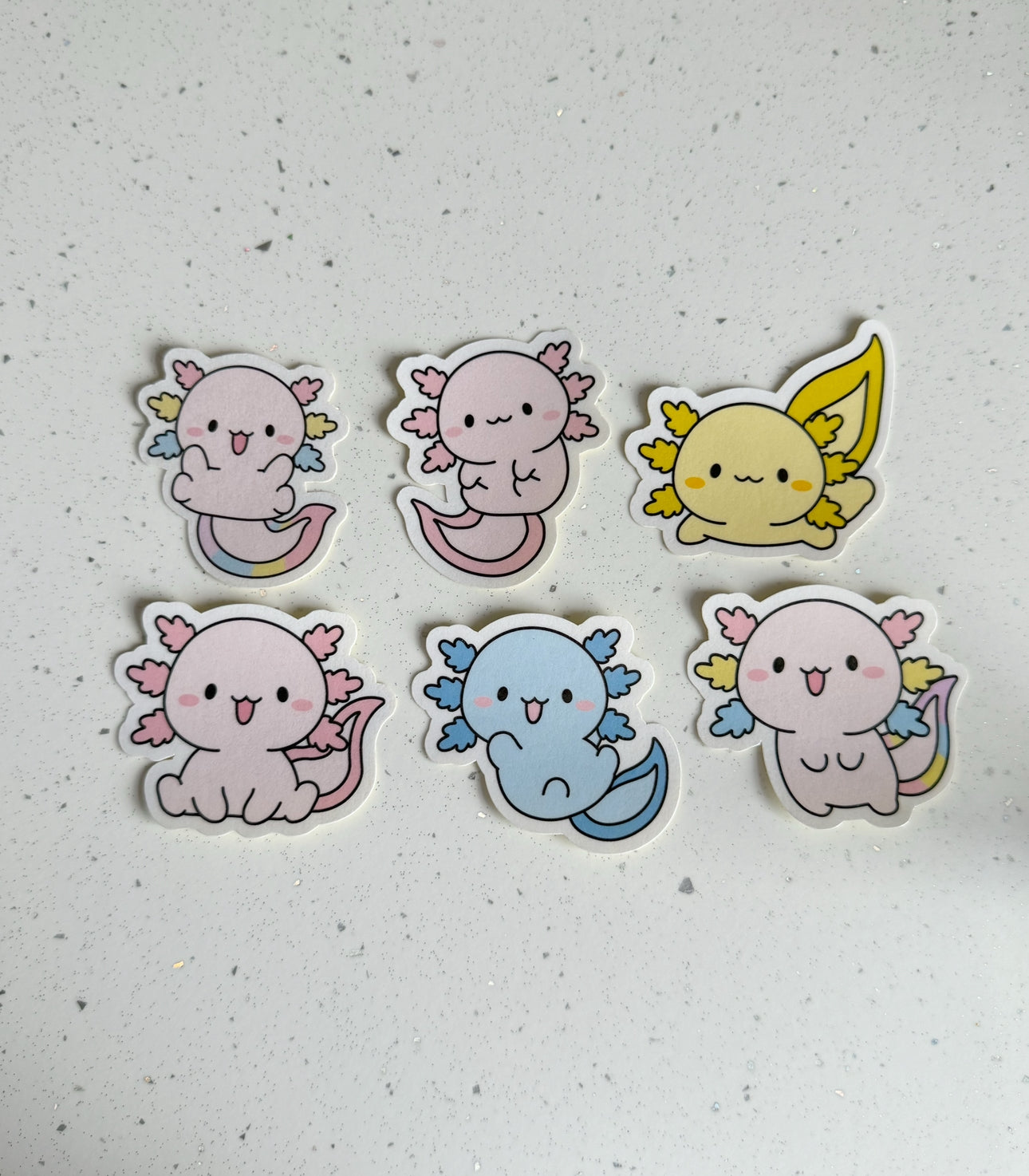 Blue Axolotl Sticker