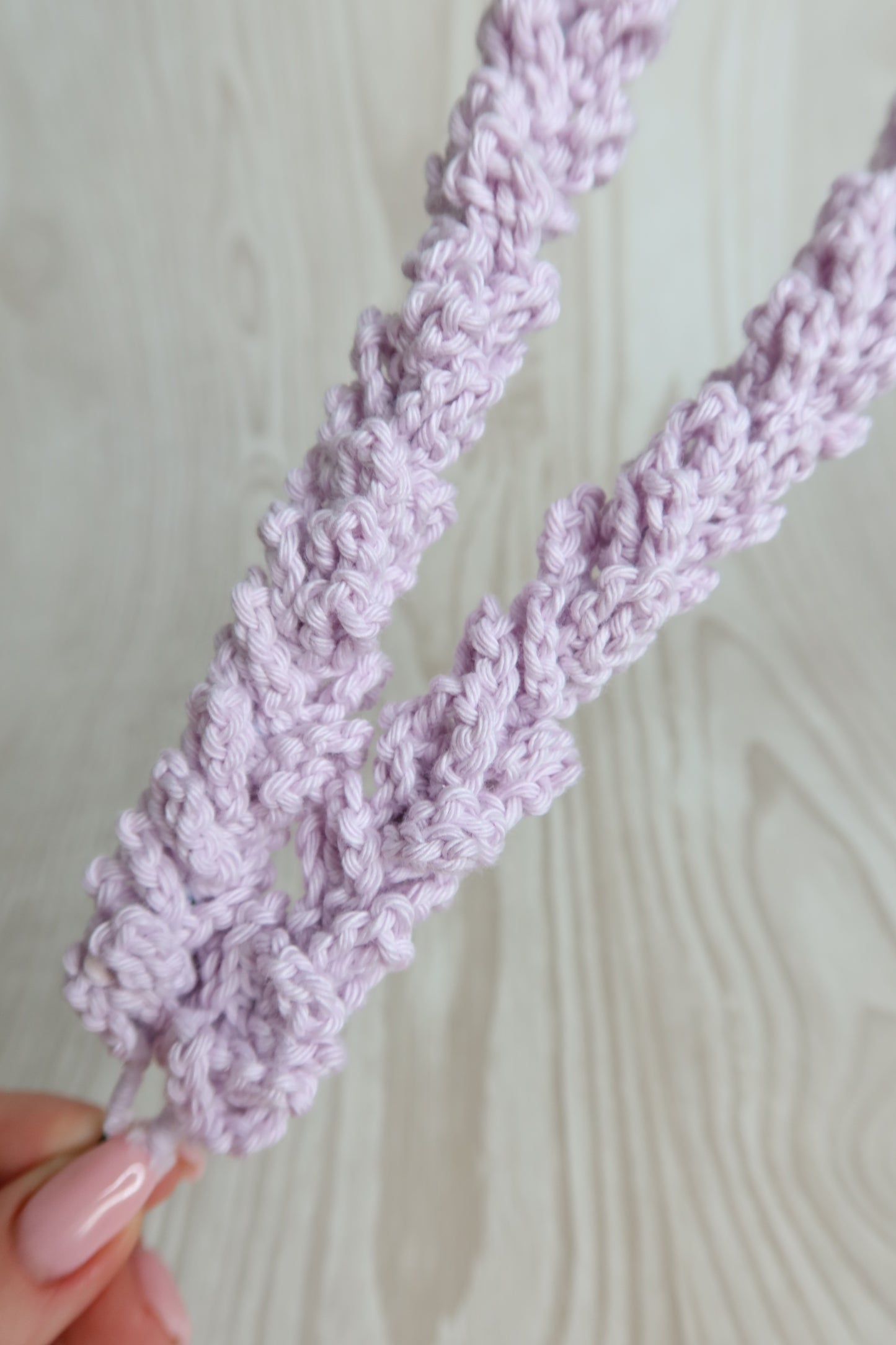 Lavender Stem Crochet Flower