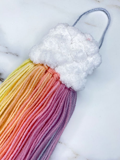 Mini Cloud Woven Wall Hanging - Muted Rainbow