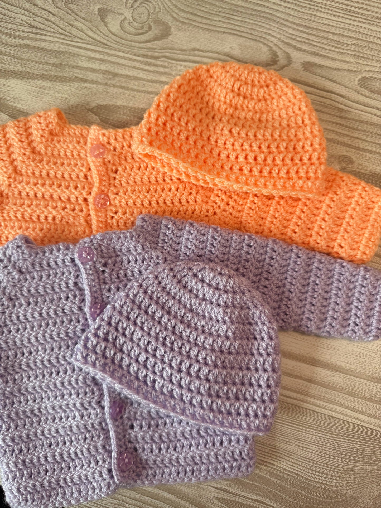 Handmade Crochet Newborn Baby Cardigan