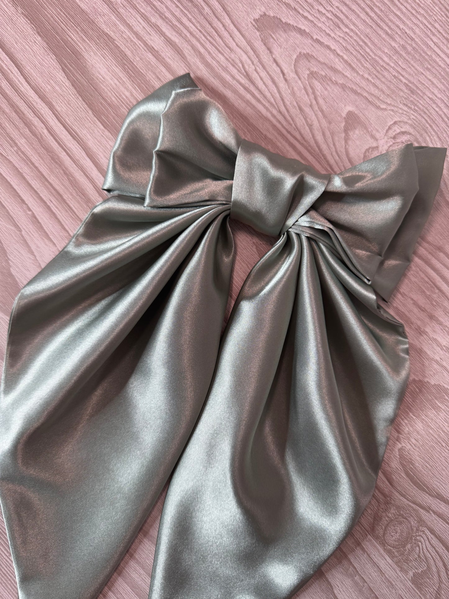 Extra Large Sage Silky Bow