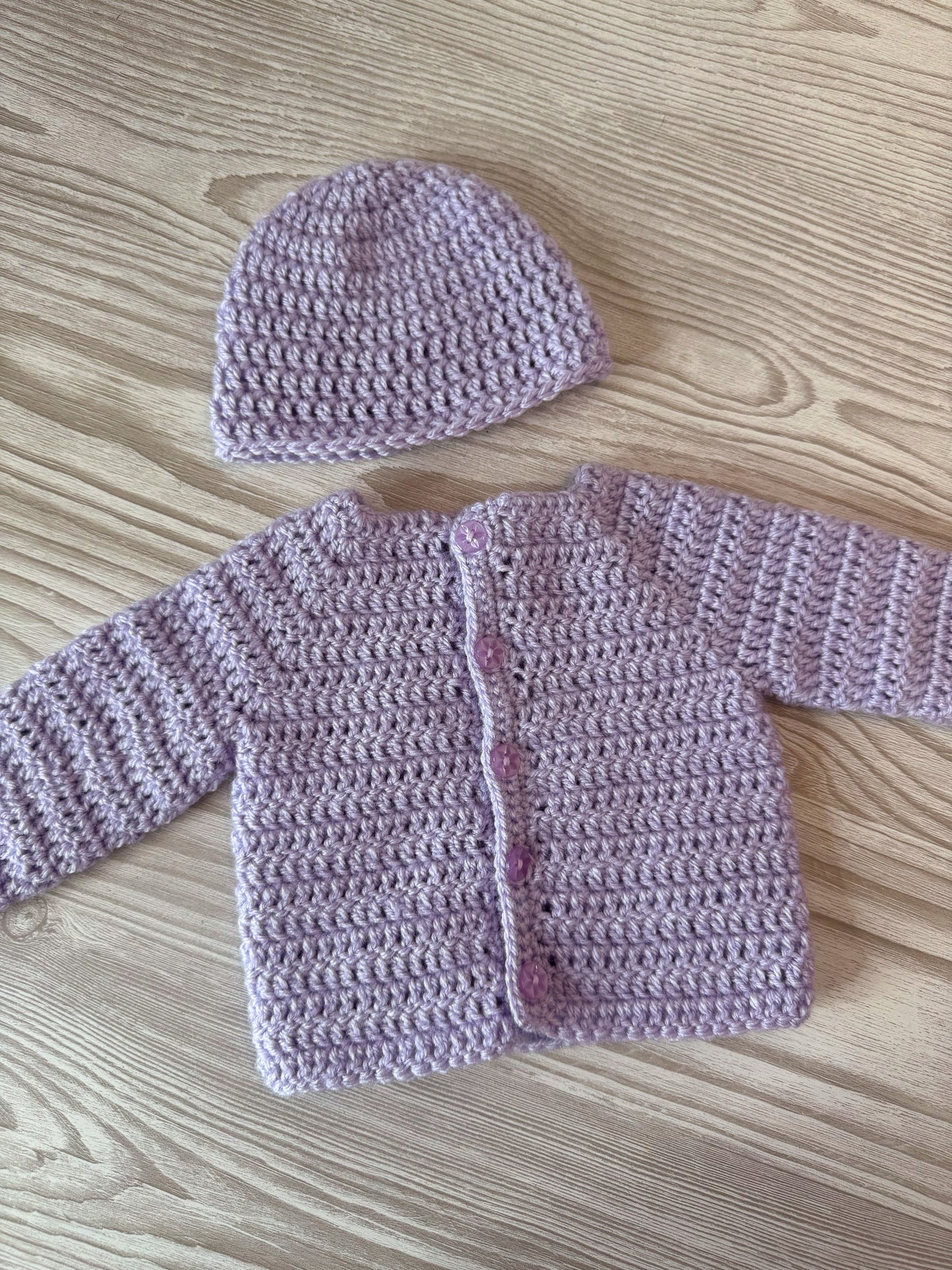 Handmade Crochet Newborn Baby Cardigan