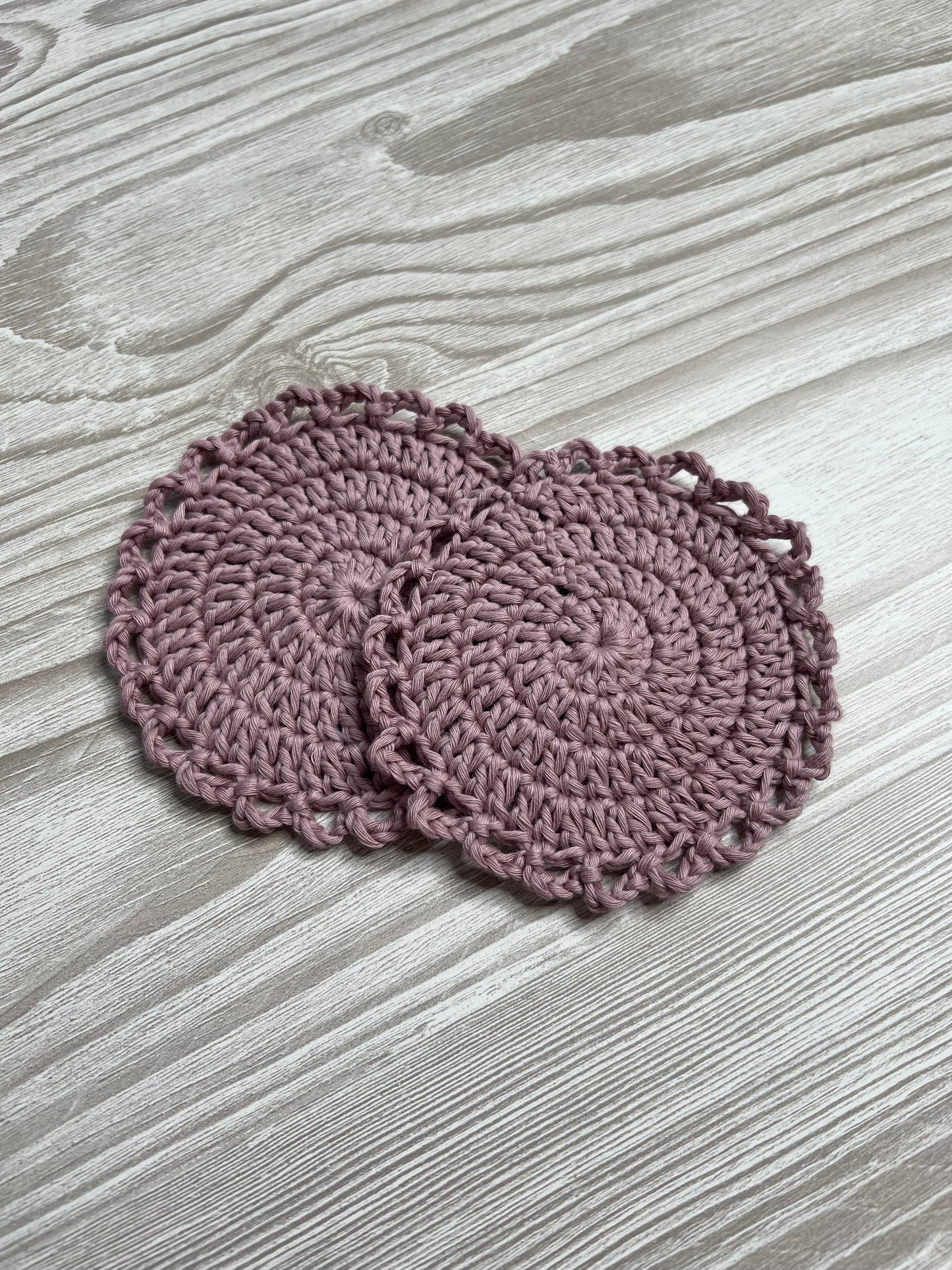Blush Frilly Coasters - Pack of 2