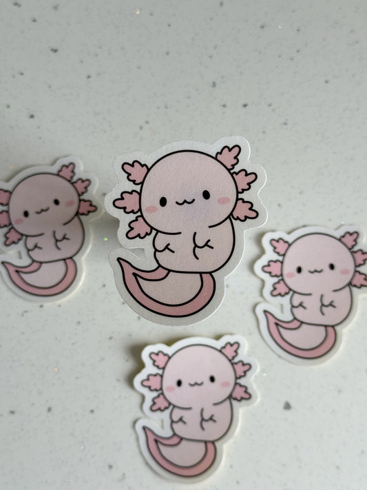 Pink Axolotl Sticker # 2