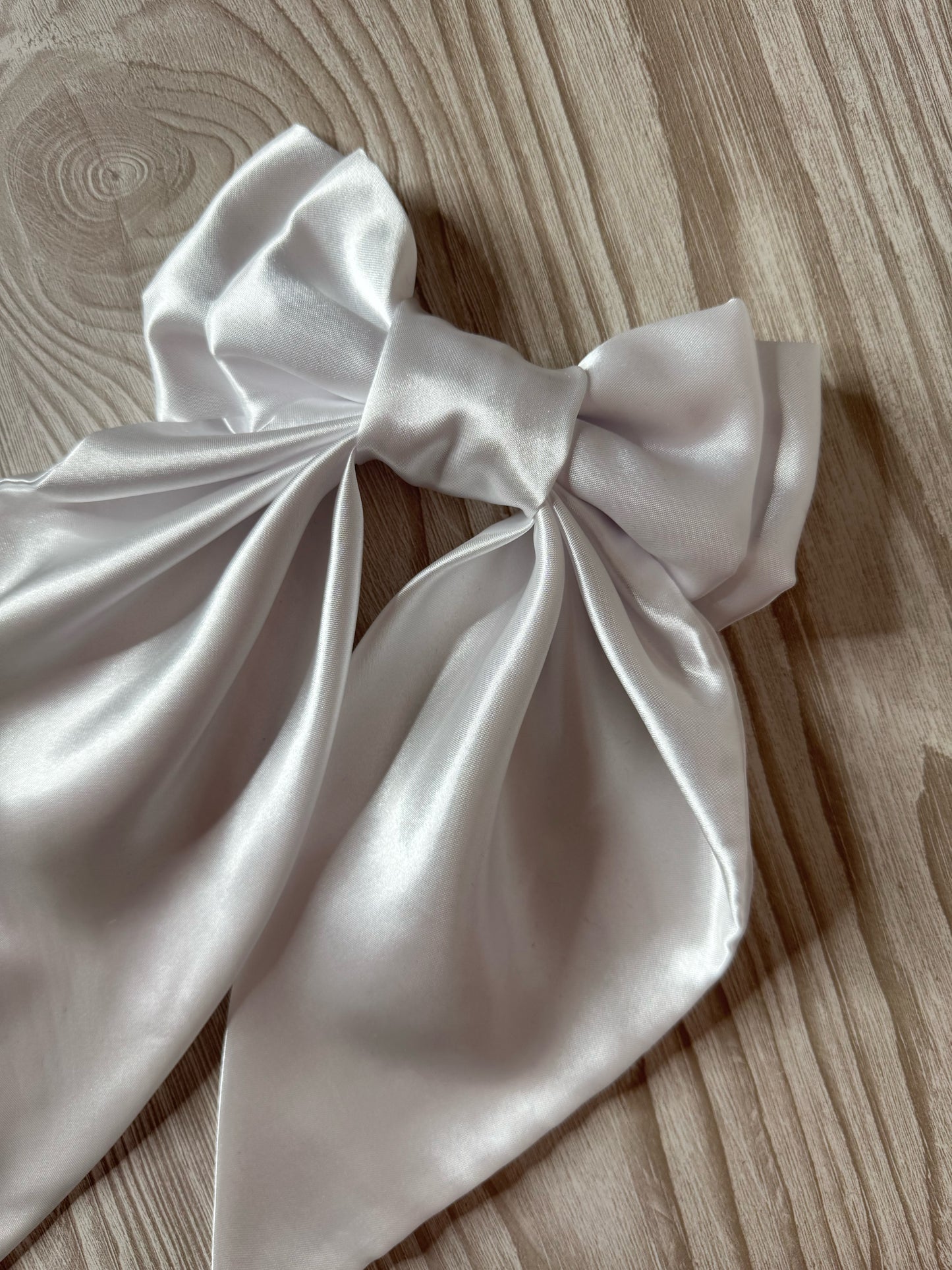 Extra Large White Silky Bow