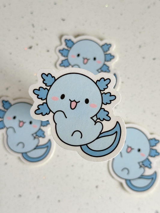 Blue Axolotl Sticker