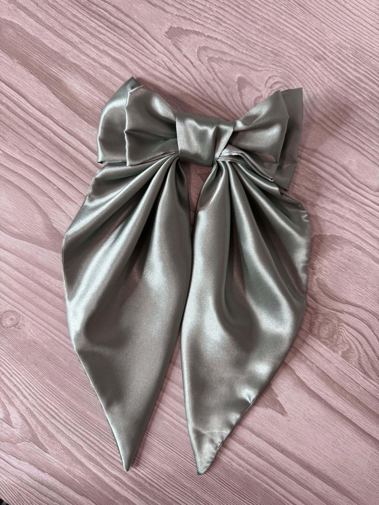 Extra Large Sage Silky Bow