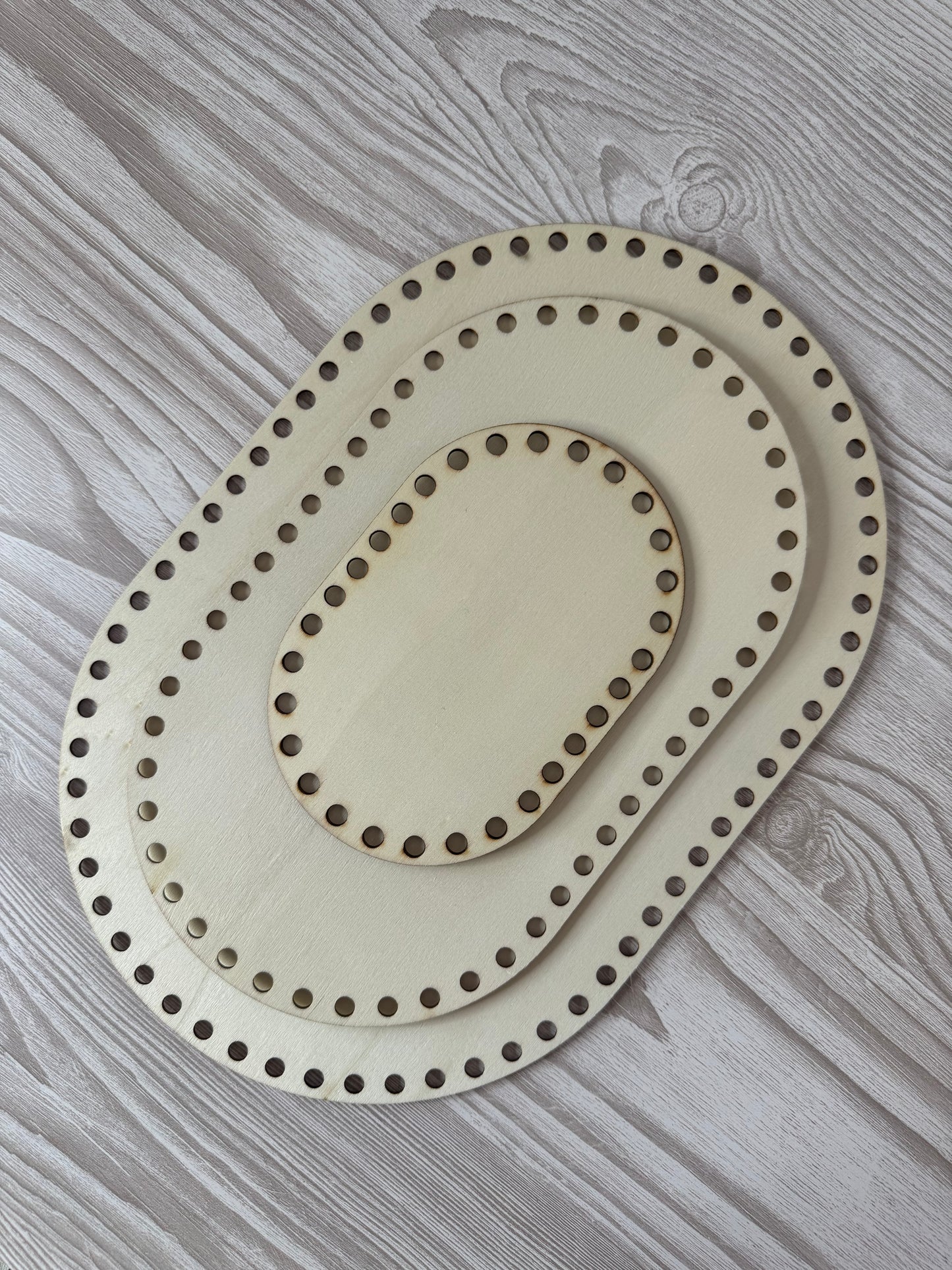 Wooden Oval Basket Bases
