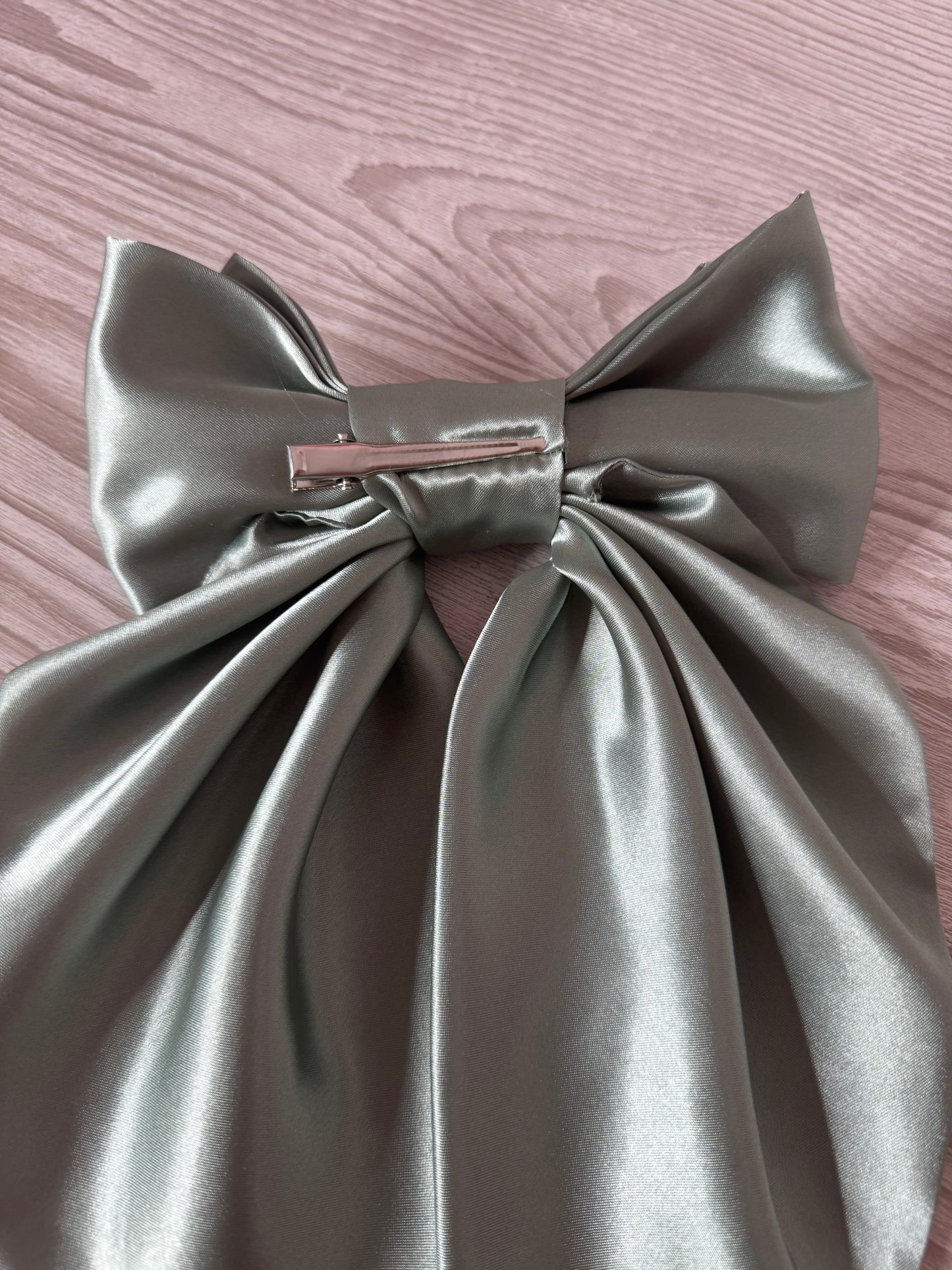 Extra Large Sage Silky Bow