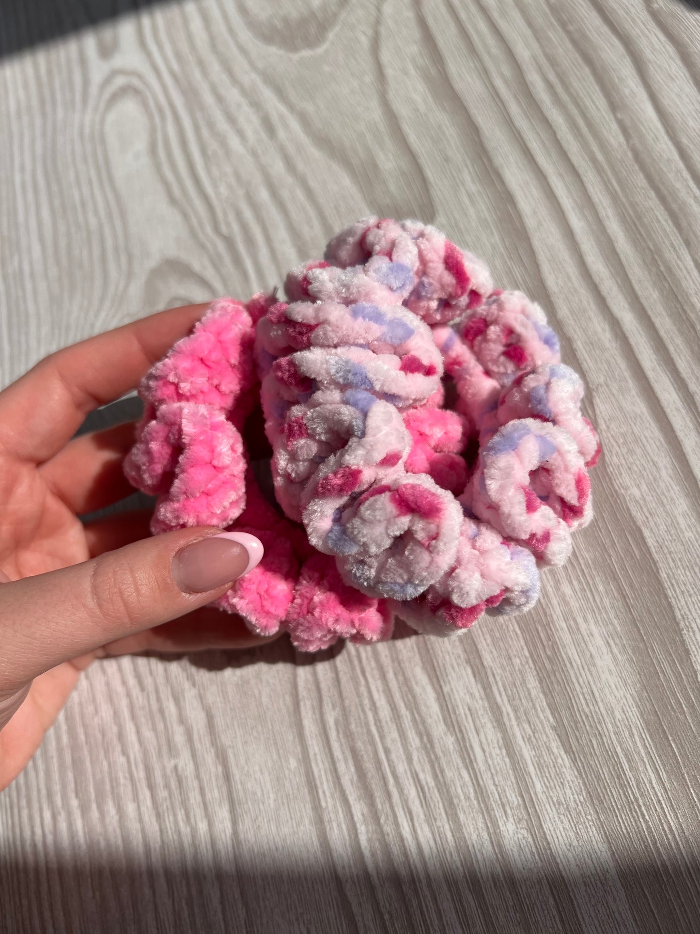 Raspberry Ripple Scrunchie