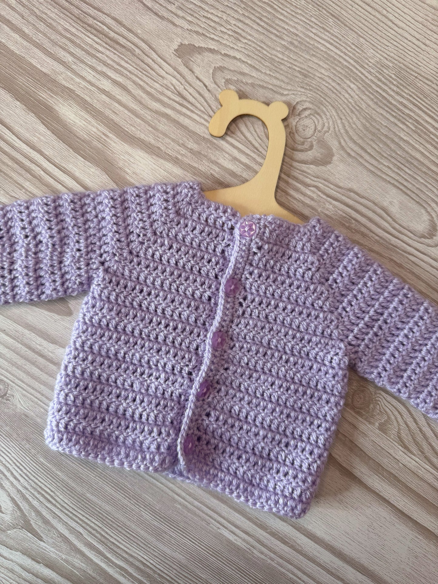Handmade Crochet Newborn Baby Cardigan