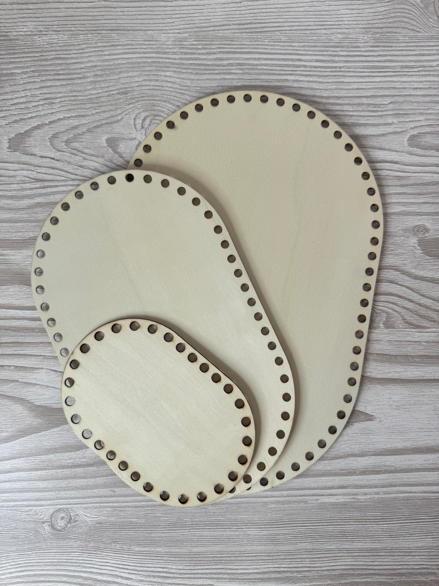 Wooden Oval Basket Bases