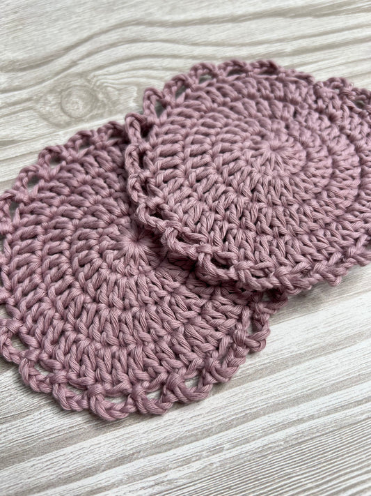 Blush Frilly Coasters - Pack of 2