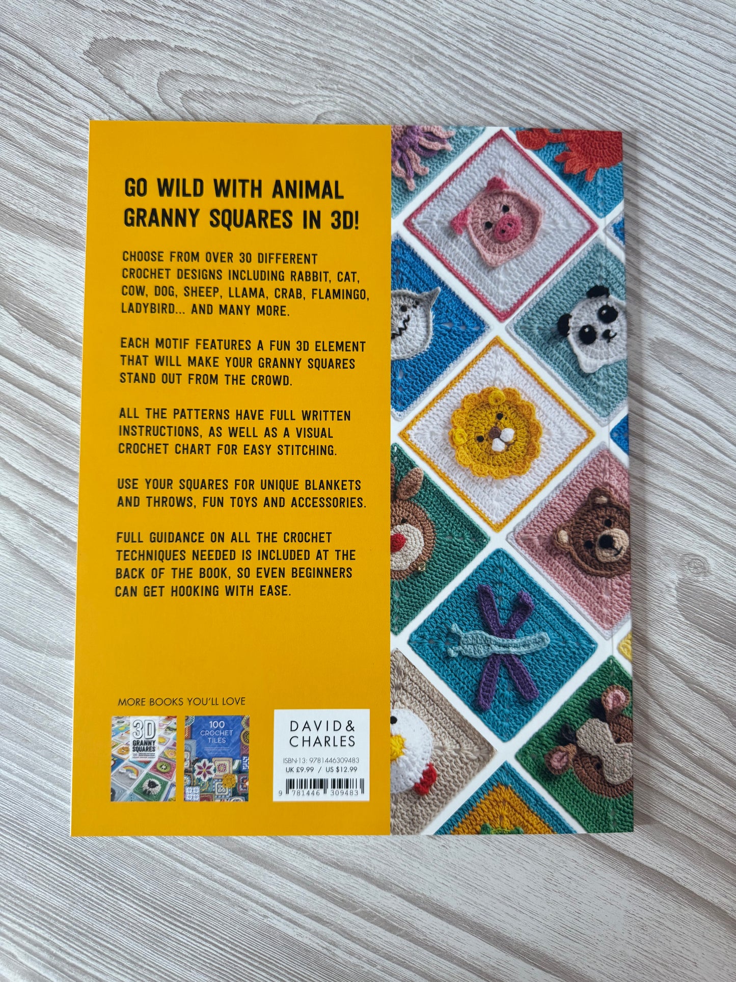 3D Animal Granny Squares Book