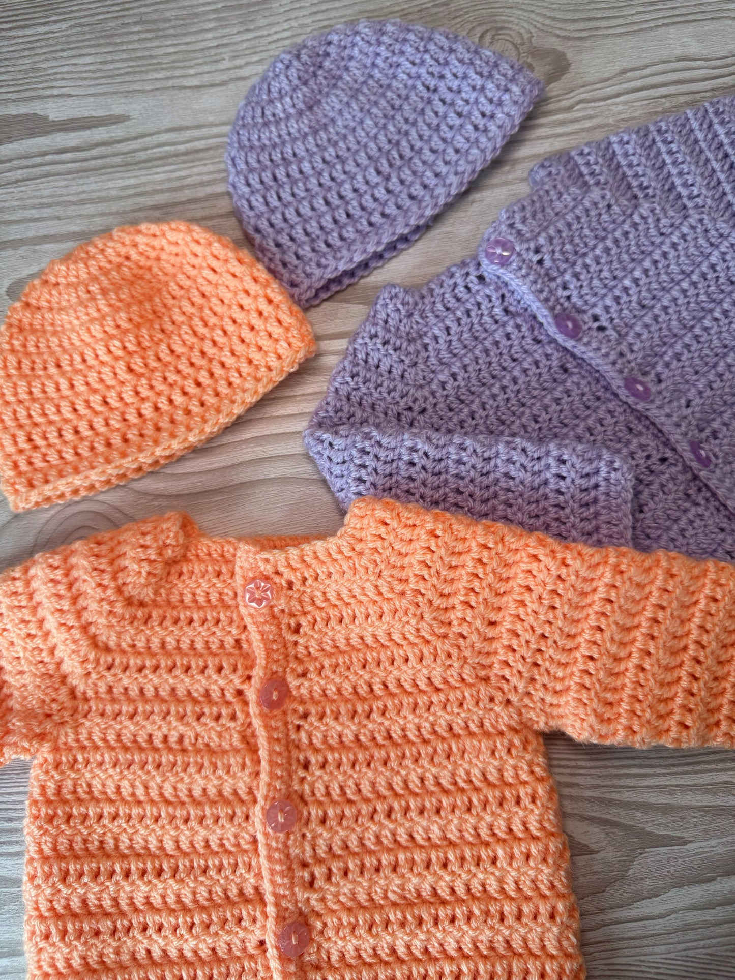Handmade Crochet Newborn Baby Cardigan