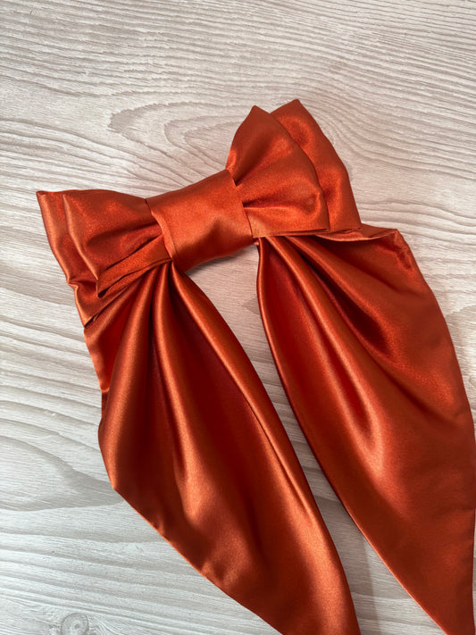 Extra Large Rust Silky Bow