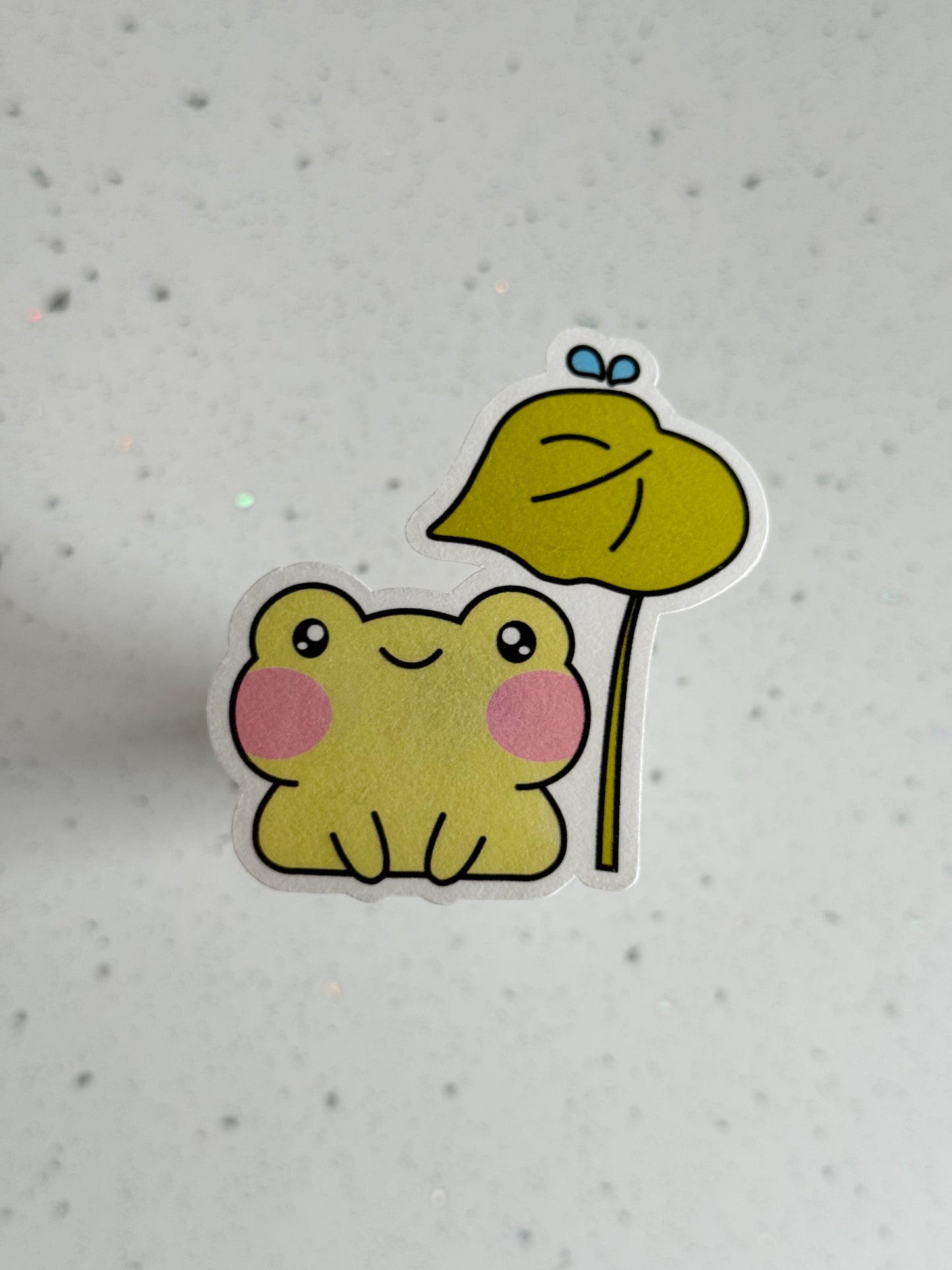 Froggy Leaf Sticker