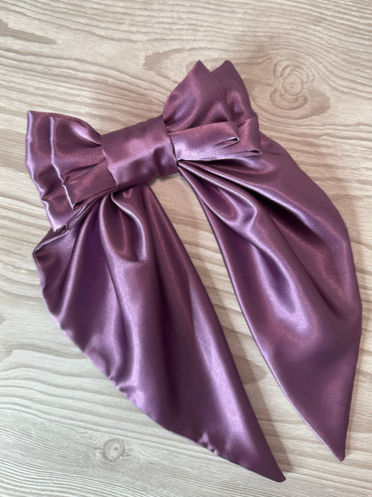 Extra Large Lavender Silky Bow