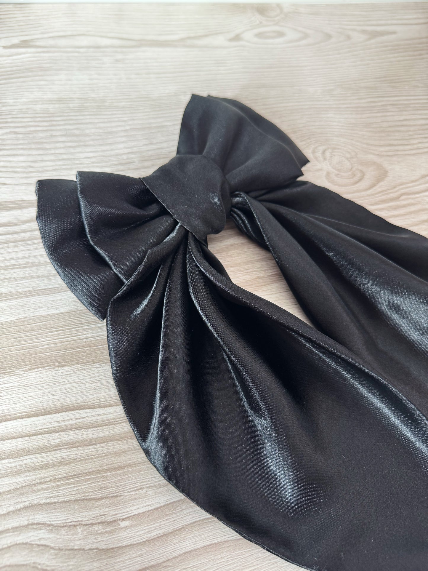 Extra Large Black Silky Bow