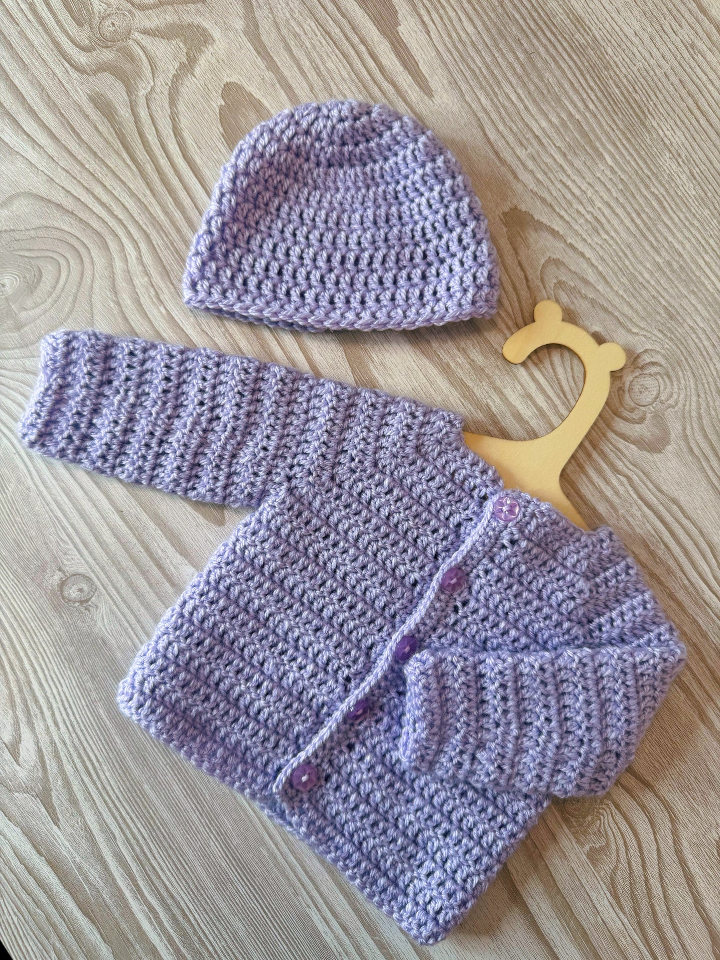 Handmade Crochet Newborn Baby Cardigan