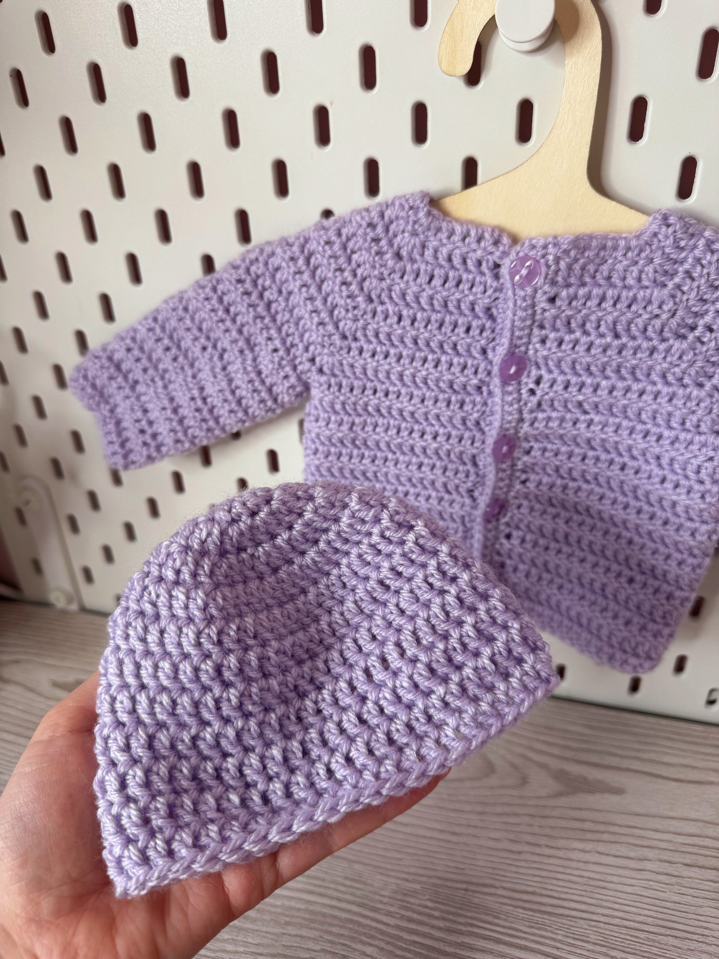 Handmade Crochet Newborn Baby Cardigan
