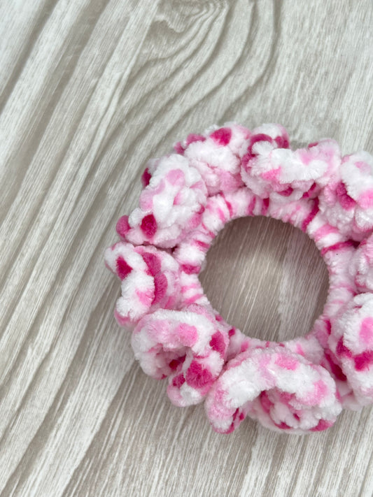 Rose Petals Crochet Scrunchie